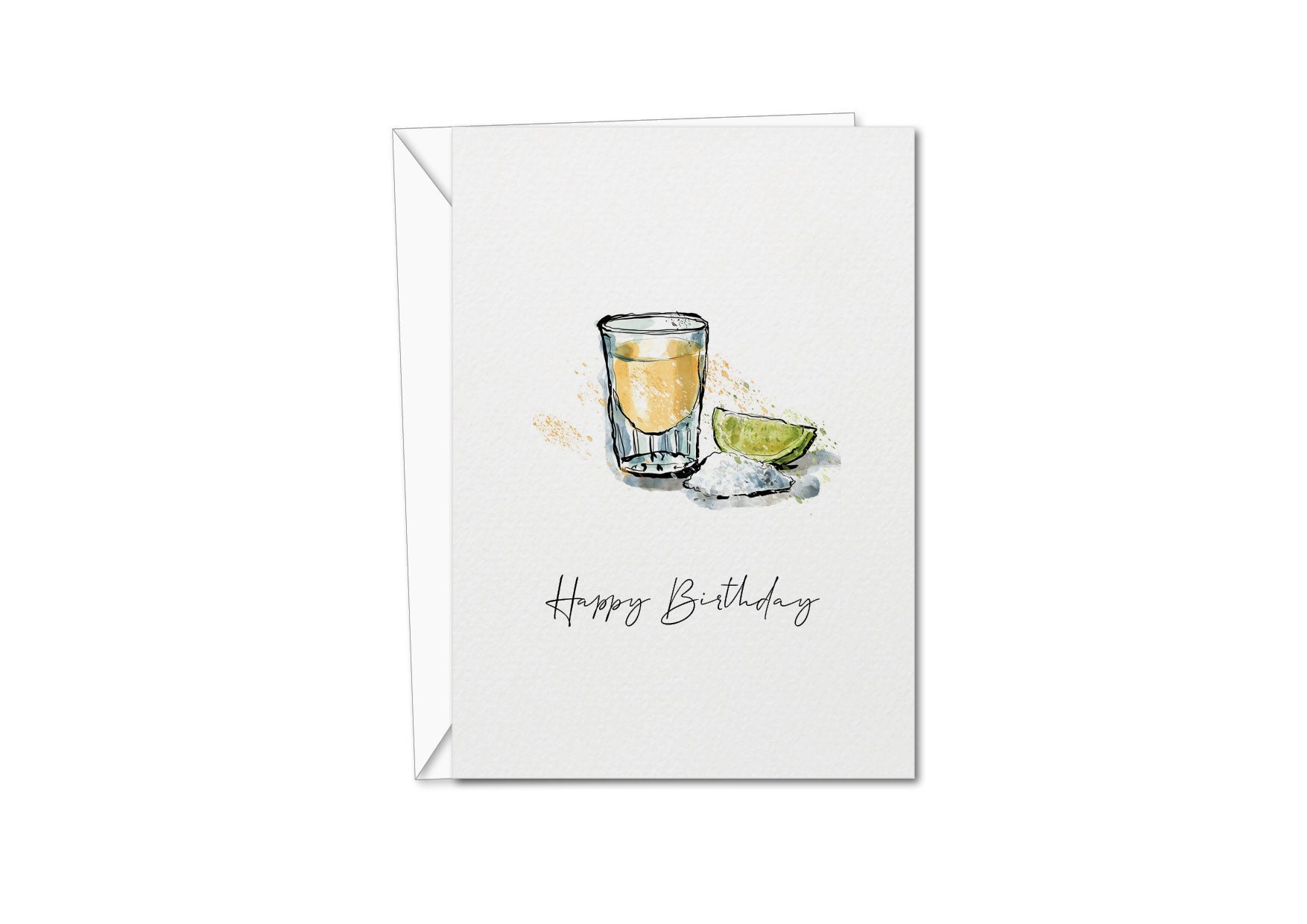 Happy Birthday Card Tequila Birthday Card Tequila For Etsy