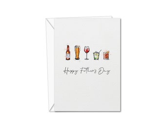 Happy Father's Day Card | Drink Illustrations | For Him