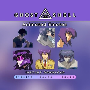 Ghost in the Shell Emotes | Motoko Kusanagi Animated PNG GIF (Digital Download)