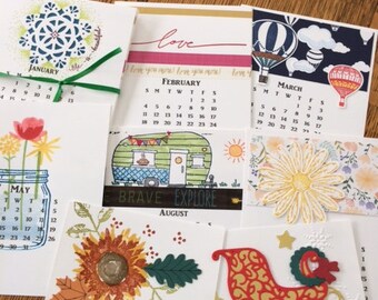 handmade 2018 desk calendar