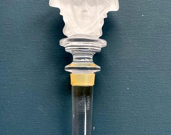 Vintage Versace Medusa Lumière kristallglasflaskpropp * Versace by Rosenthal * Hollywood Regency-stil