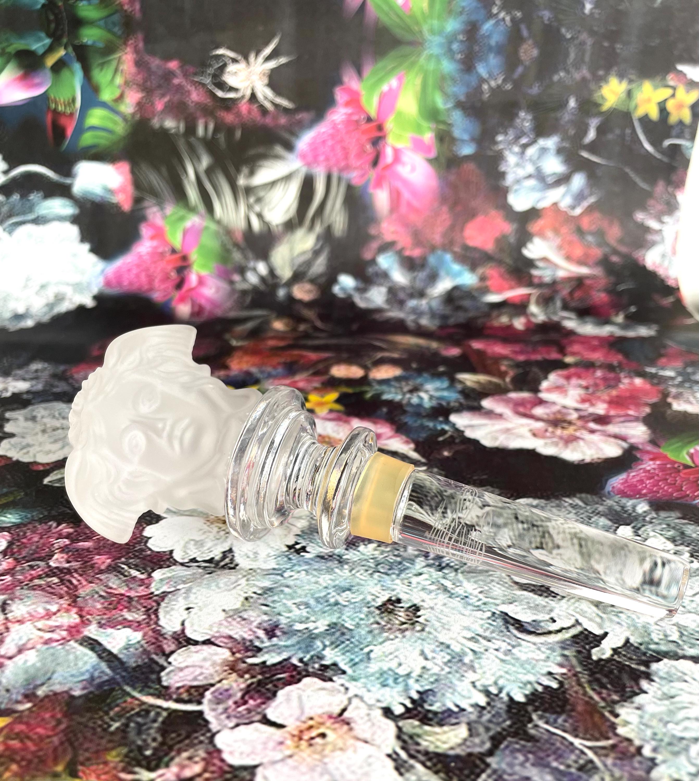 Vintage Versace Medusa Lumière Crystal Glass Bottle Stopper