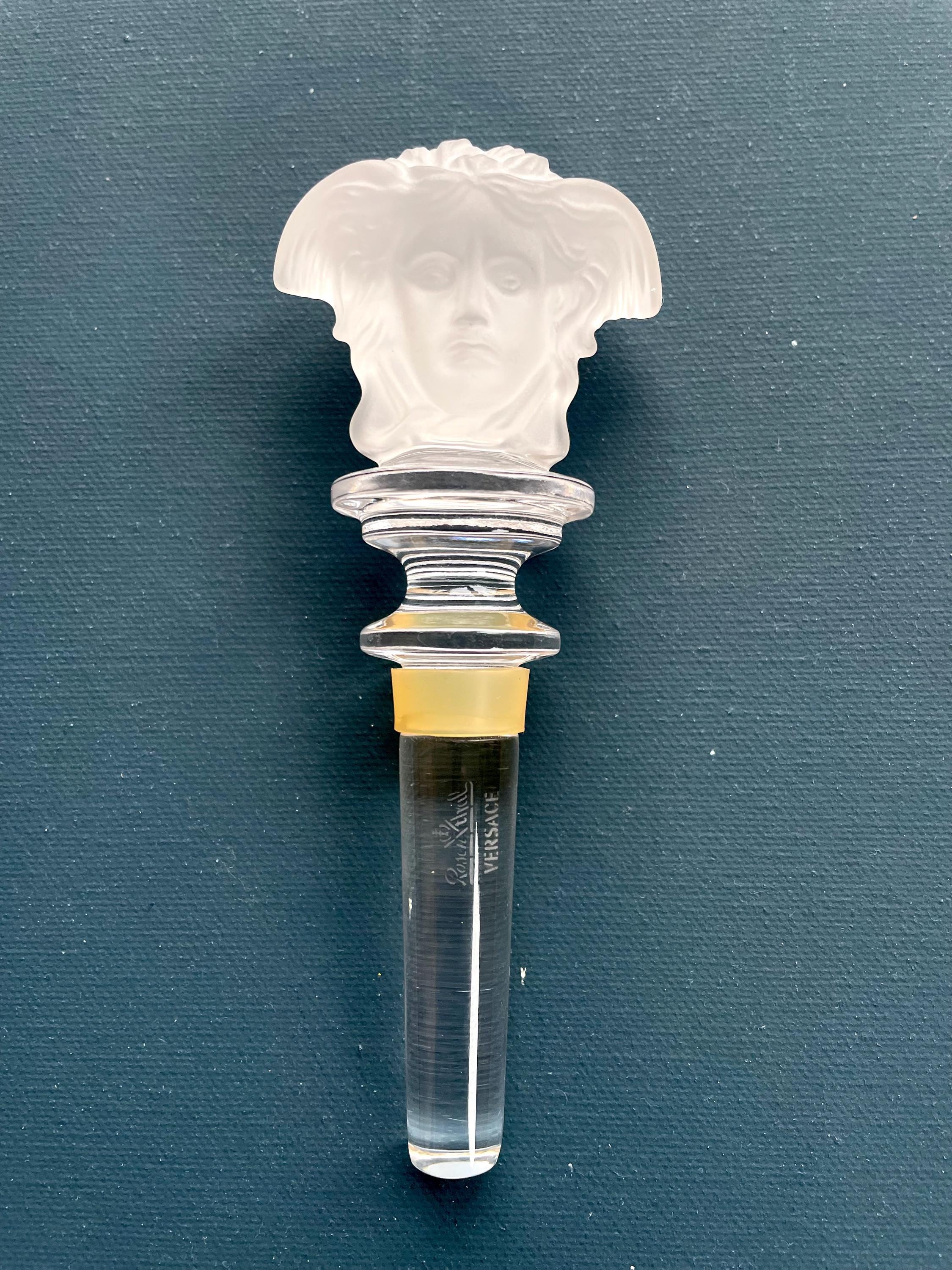 VERSACE メデューサヘッド ワインストッパー Vintage Versace Medusa Lumière Crystal Glass Bottle Stopper