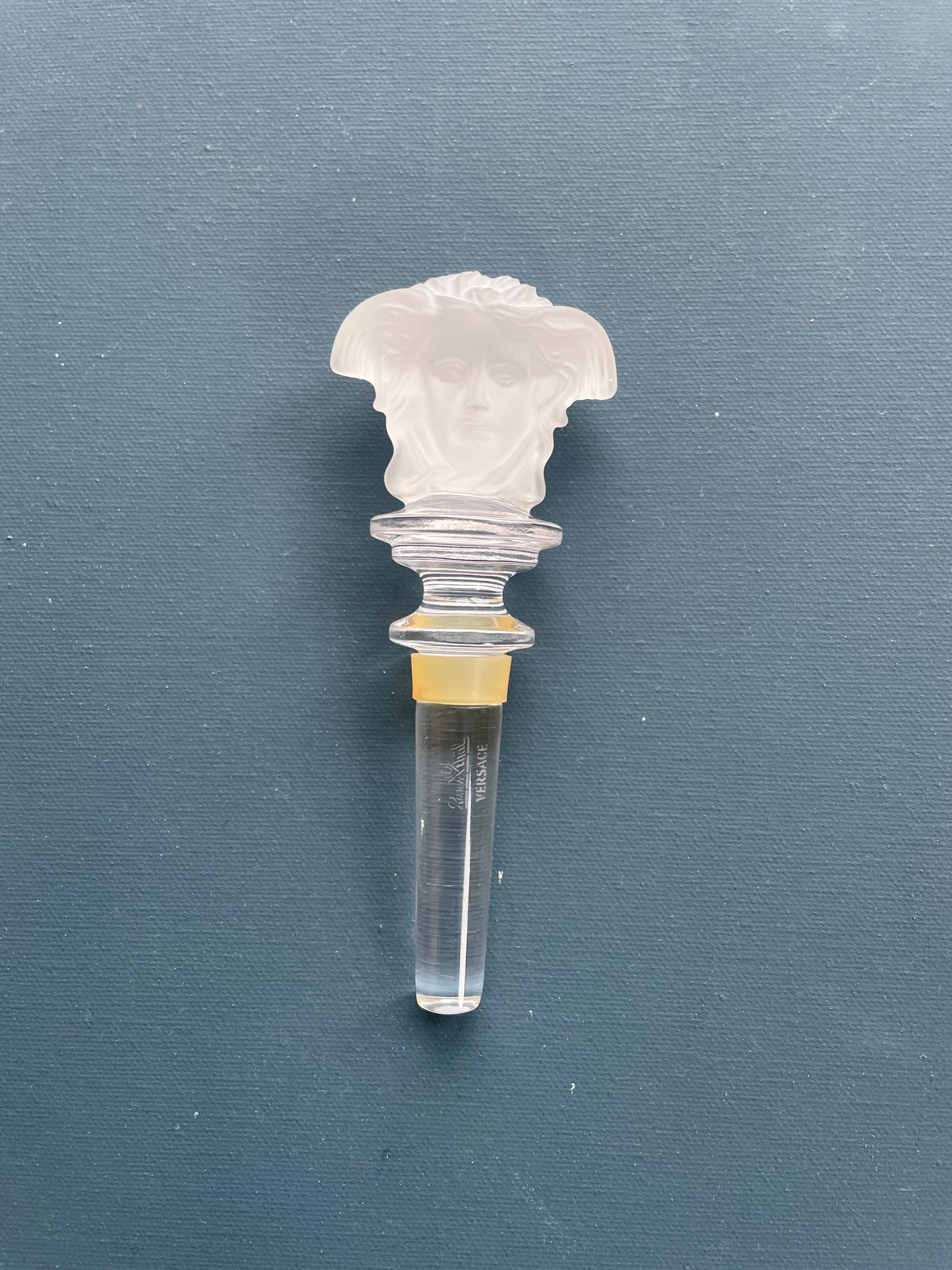 VERSACE メデューサヘッド ワインストッパー Vintage Versace Medusa Lumière Crystal Glass Bottle Stopper