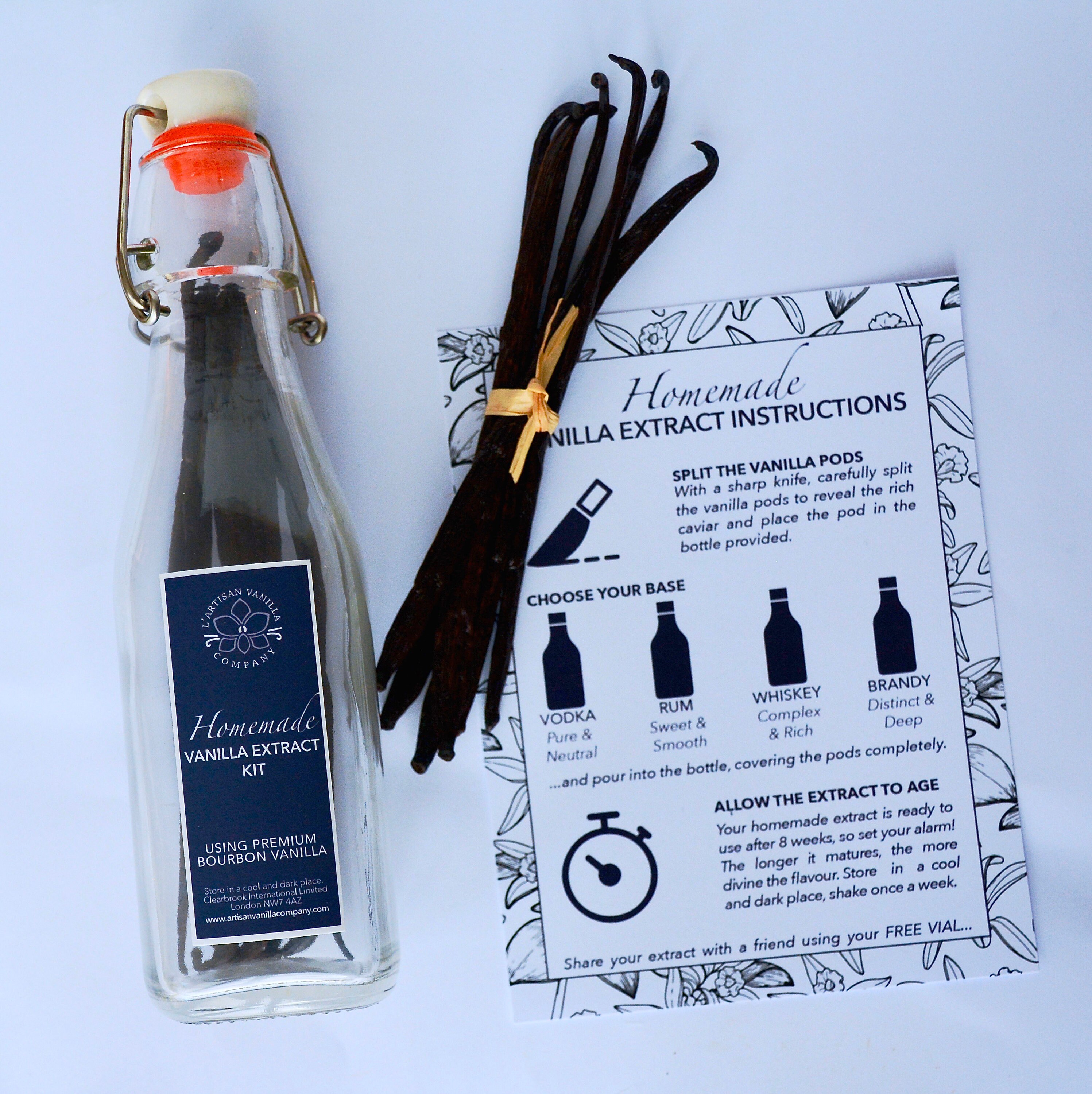 Homemade Vanilla Extract Kit With Premium Bourbon Vanilla Etsy UK