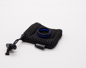Men's Law Enforcement Thin Blue Line Silicone Ring