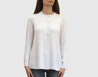 Cardigan Donna Cachemire, Giacca Invernale, Cardigan in Maglia