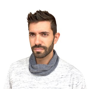 cashmere snood, neck warmer men, mens neck warmer, cashmere scarf image 1