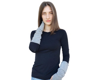 Cashmere Fingerless Gloves Women - Grey