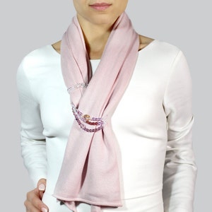 pink cashmere scarf, women's cashmere scarf, cashmere wrap