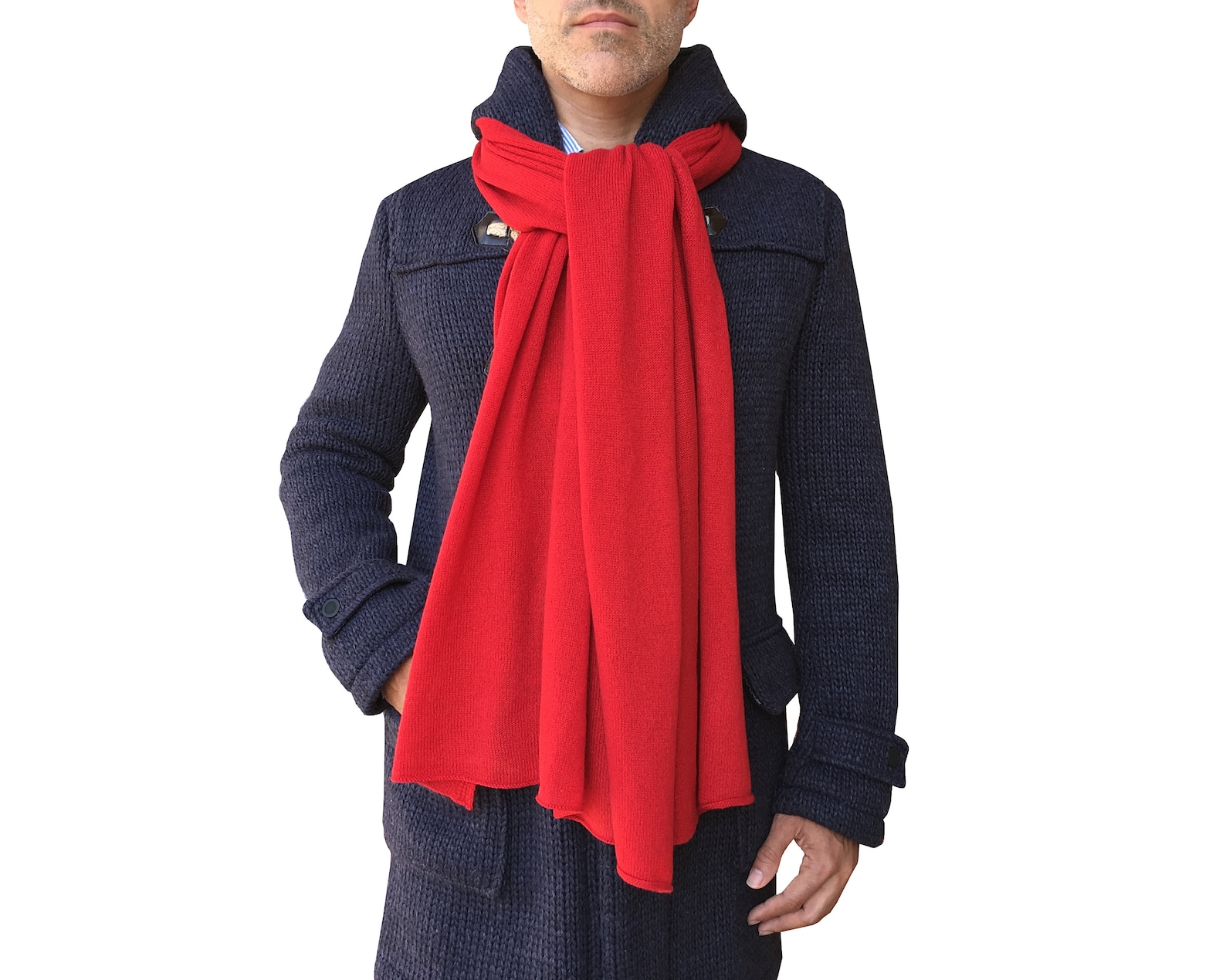 Men 100 Cashmere Scarf Made in Italy Etsy