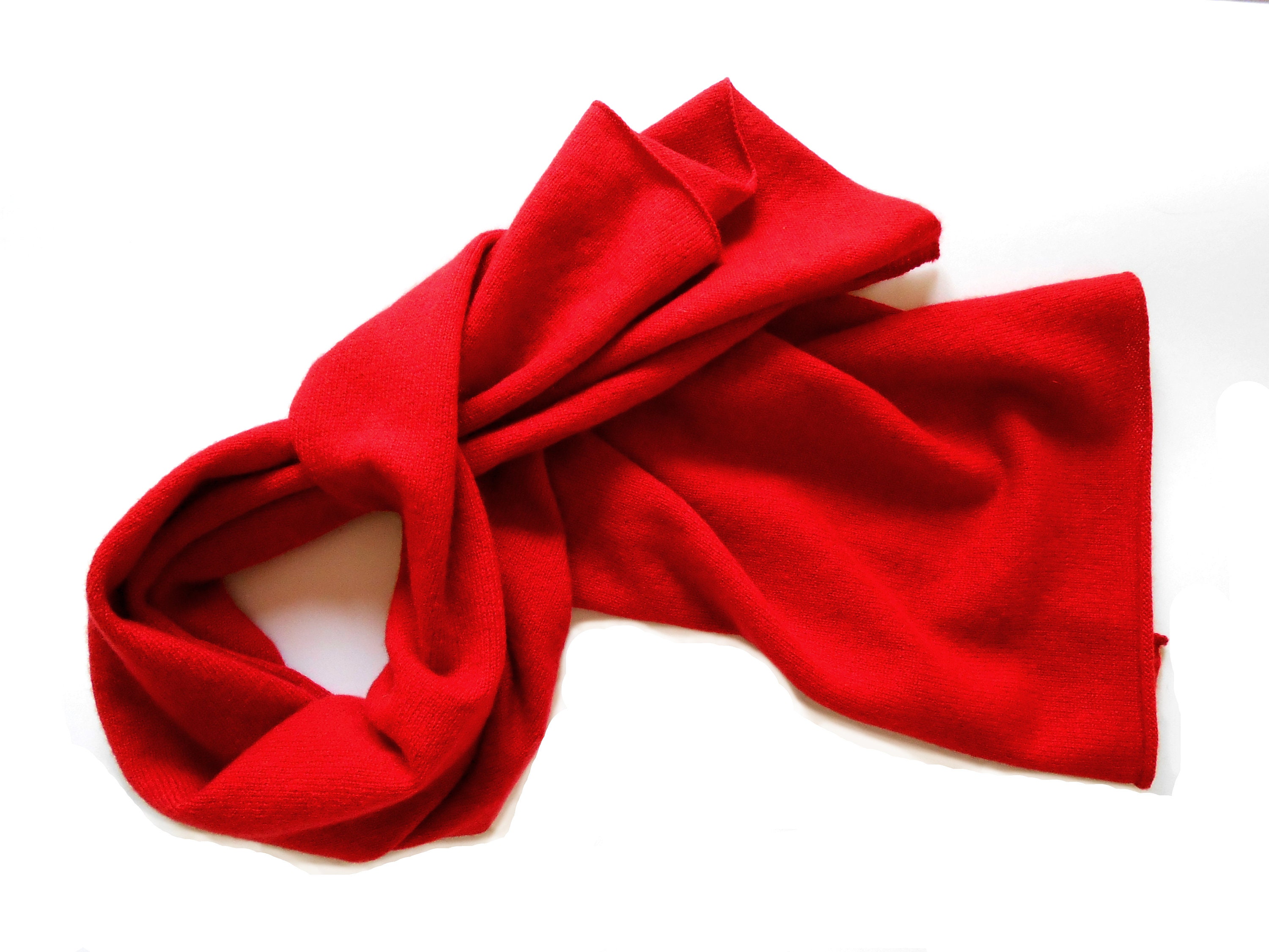 Red Cashmere Lightweight Solid Scarf