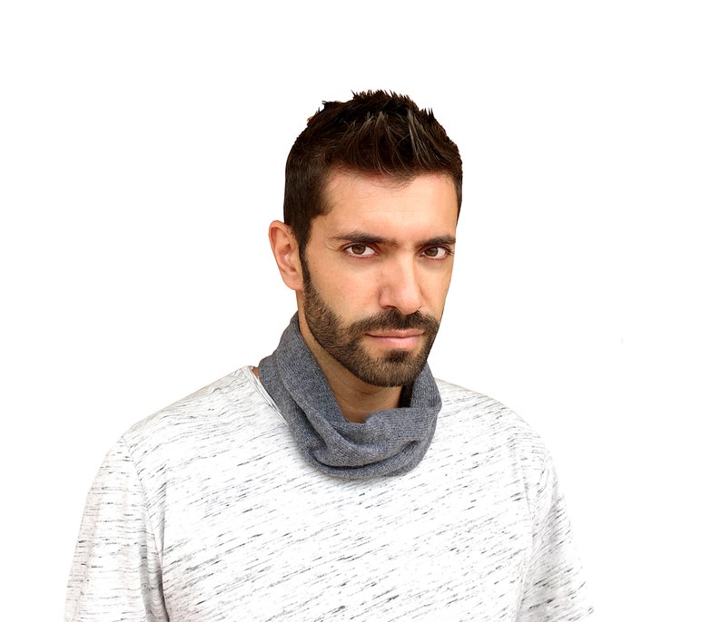 cashmere snood, neck warmer men, mens neck warmer, cashmere scarf image 5