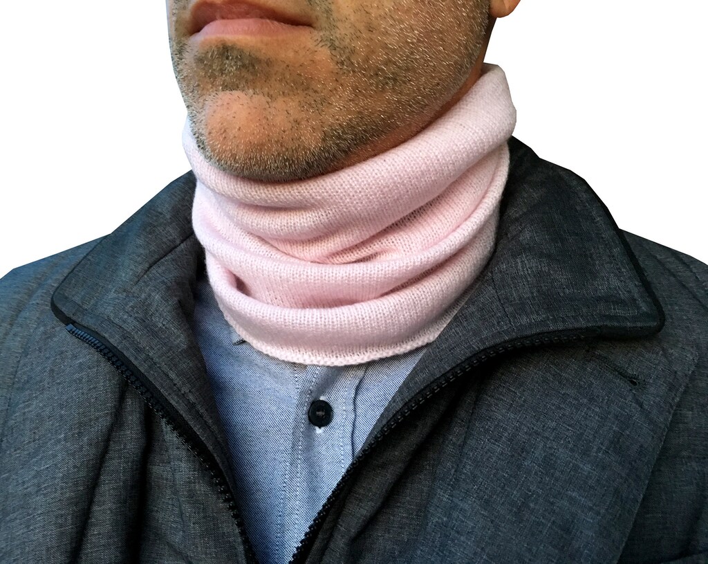 2 Pezzi Scaldacollo Invernali Uomo E Donna - Sciarpa A Tubo In Maglia Con Fodera In Pile - Unisex