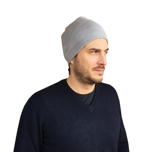 100% Cashmere Men Beanie - Made in Italy - Etsy display picture 1