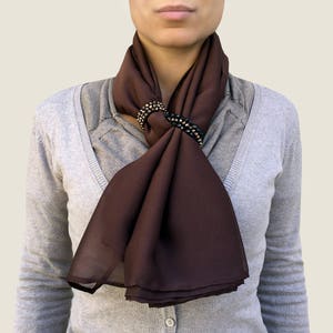 silk scarf, jewelry scarf, elegant silk scarf, seide schal, scarf with beads