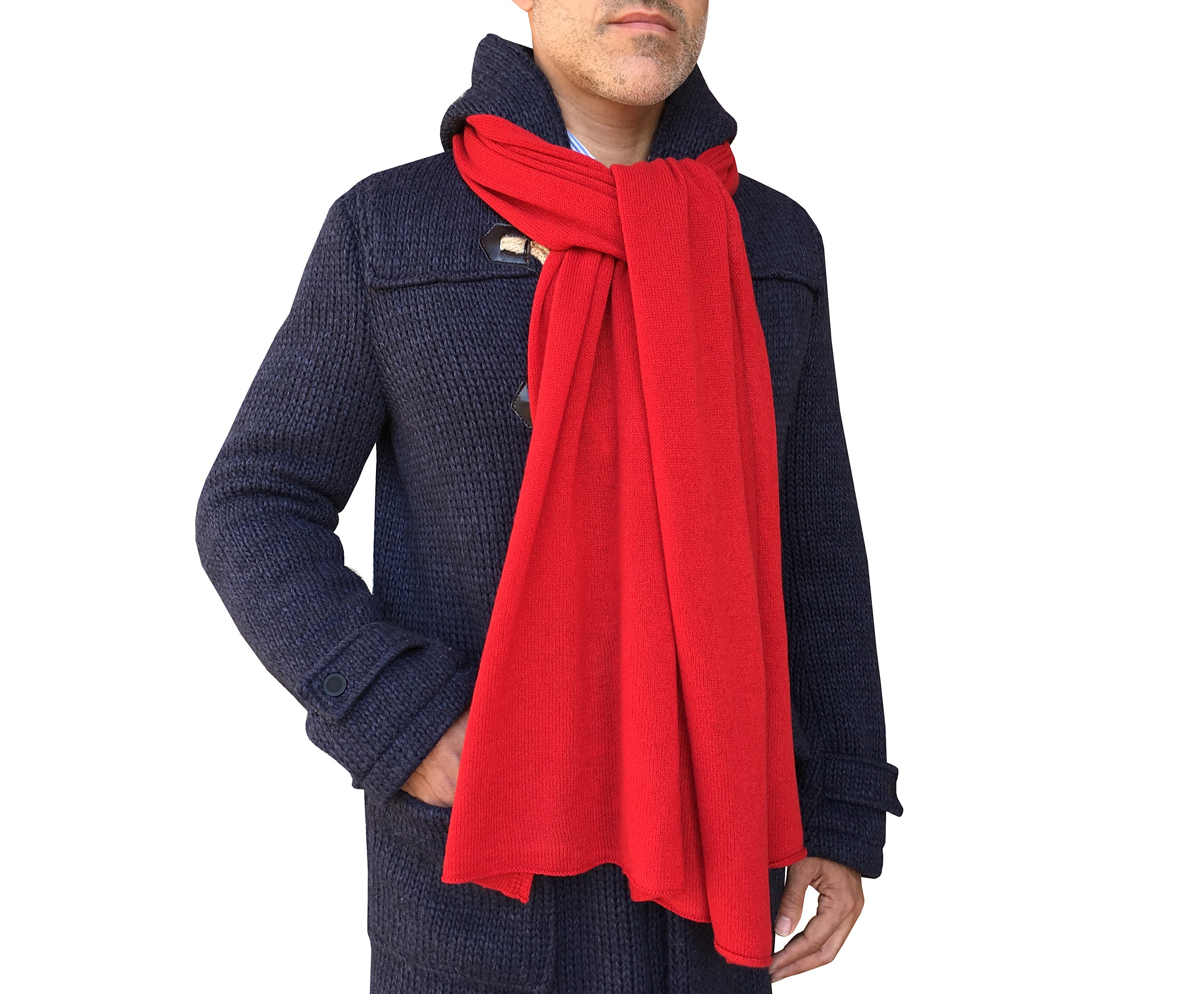 Men 100 Cashmere Scarf Made in Italy Etsy