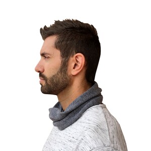 cashmere snood, neck warmer men, mens neck warmer, cashmere scarf image 3