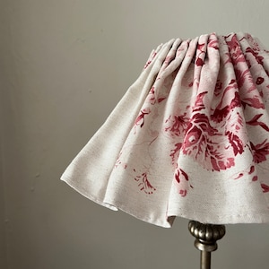 Cabbages and roses floral ruffle lampshade