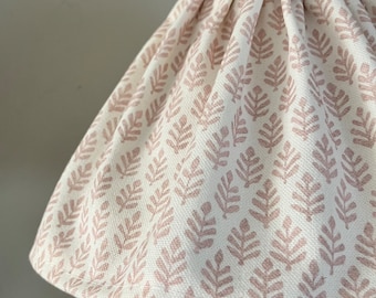 Fern print Cotton Loose Ruffle Lampshade .