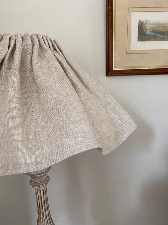 White ruffle cheap lamp shade