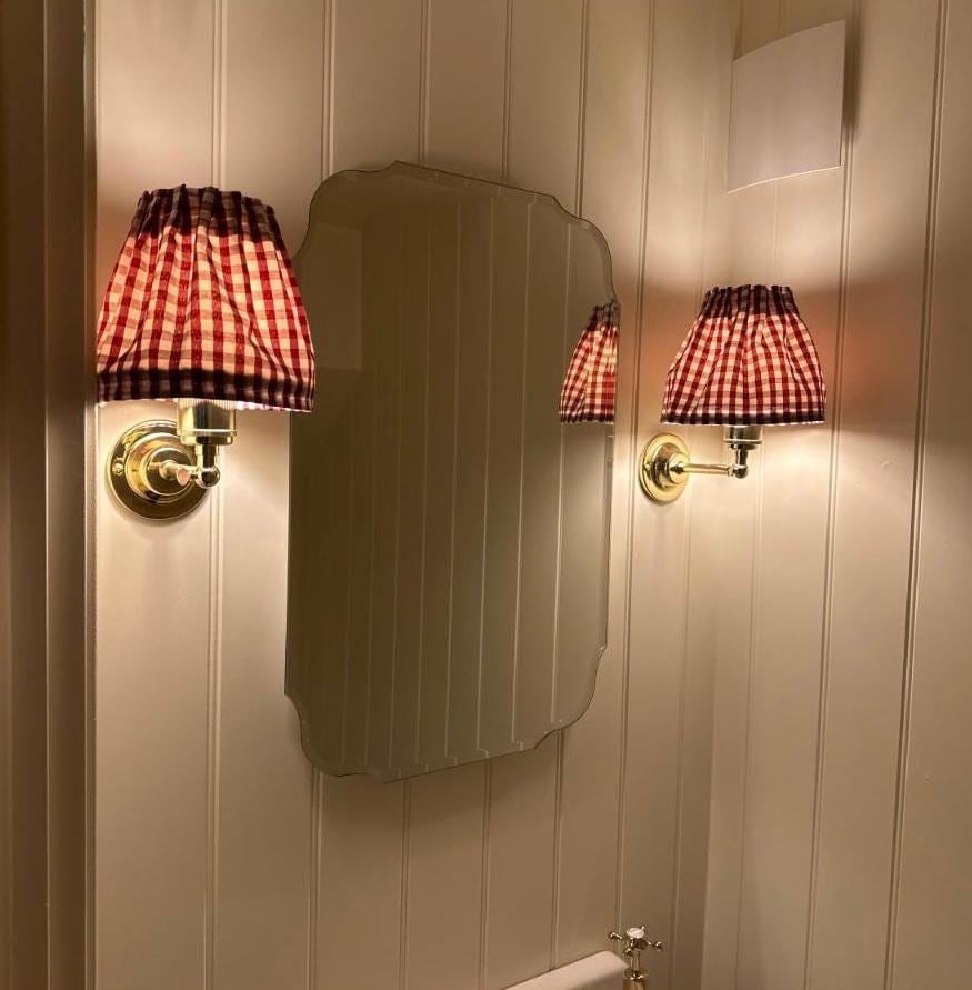 mulberry gingham candle clip ruffle shades