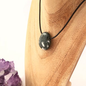 Stonehenge preseli bluestone pendant with neck-cord, stone pendant suitable for both men and women, ancient stone pendant image 1