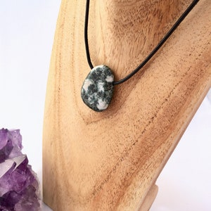 Stonehenge preseli bluestone pendant with neck-cord, stone pendant suitable for both men and women, ancient stone pendant image 3