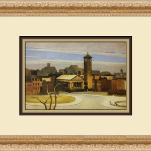 Edward Hopper November in Washington Square Custom Framed Print