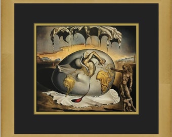 Salvador Dali Geopoliticus Child Watching the Birth of the New Man Custom Framed Print