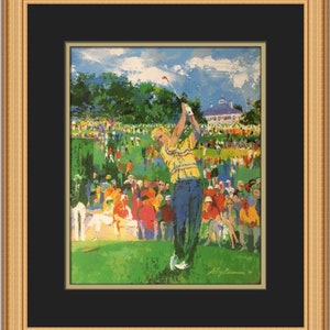 Leroy Neiman Jack Nicklaus Tee Off Custom gerahmter Druck