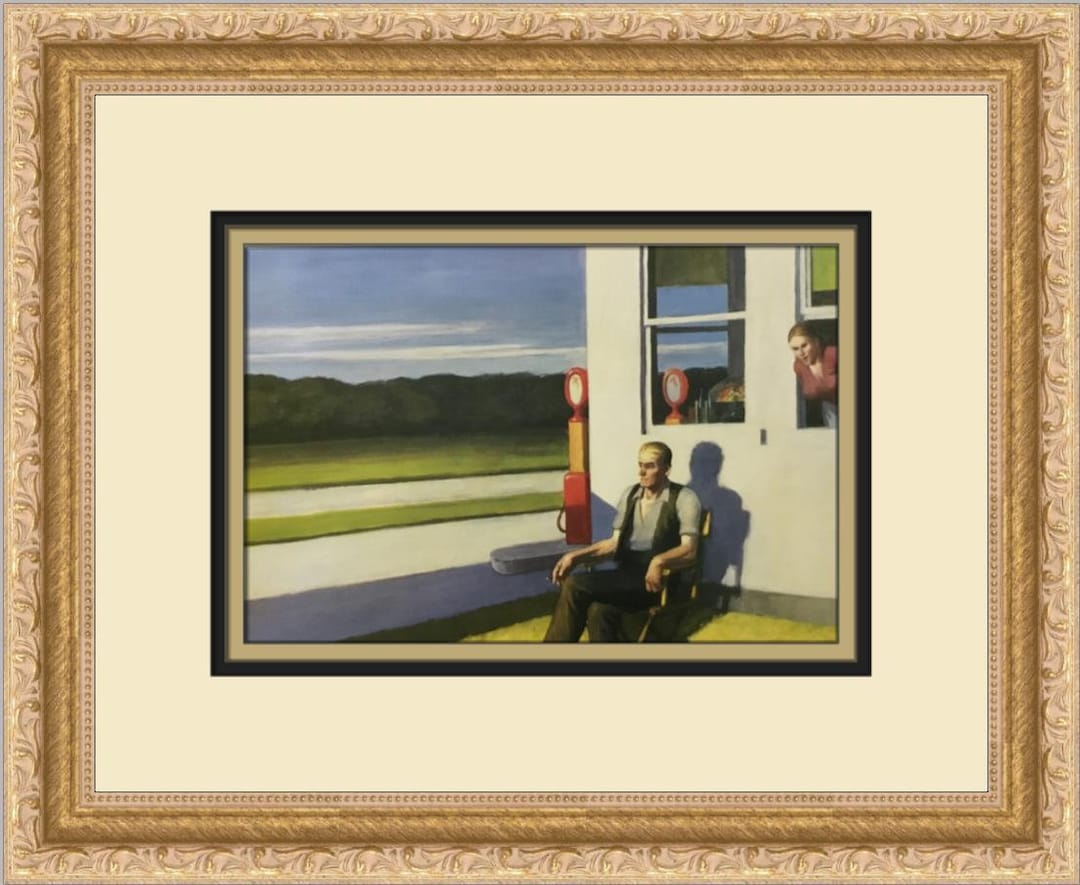 Edward Hopper Four Lane Road Custom Framed Print Etsy