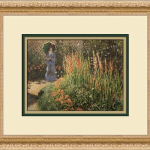 Claude Monet Gladioli Custom Framed Print