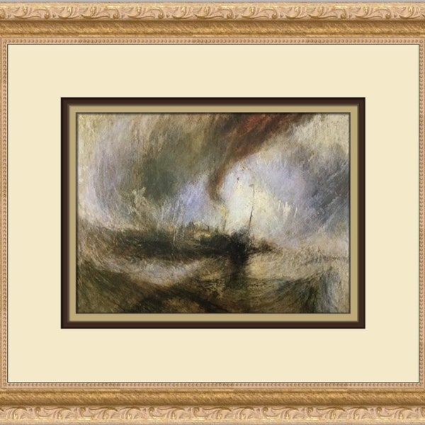 William Turner Snowstorm Impression encadrée personnalisée