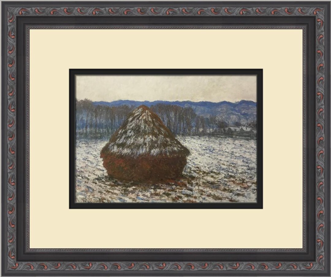Wheatstack Poster Claude Monet Wheatstack Custom Framed Print - Etsy
