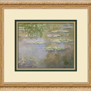Claude Monet Water Lilies I Custom Framed Print