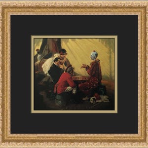 Norman Rockwell Checkers Custom Framed Print