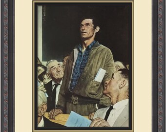Norman Rockwell Wolność słowa – wydruk w ramie na zamówienie