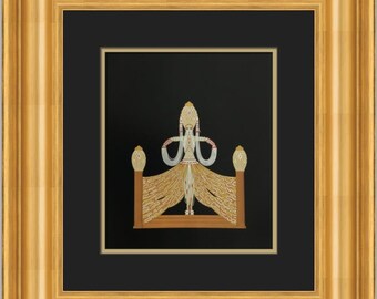 Erte Enchantress Impresión Personalizada Enmarcada
