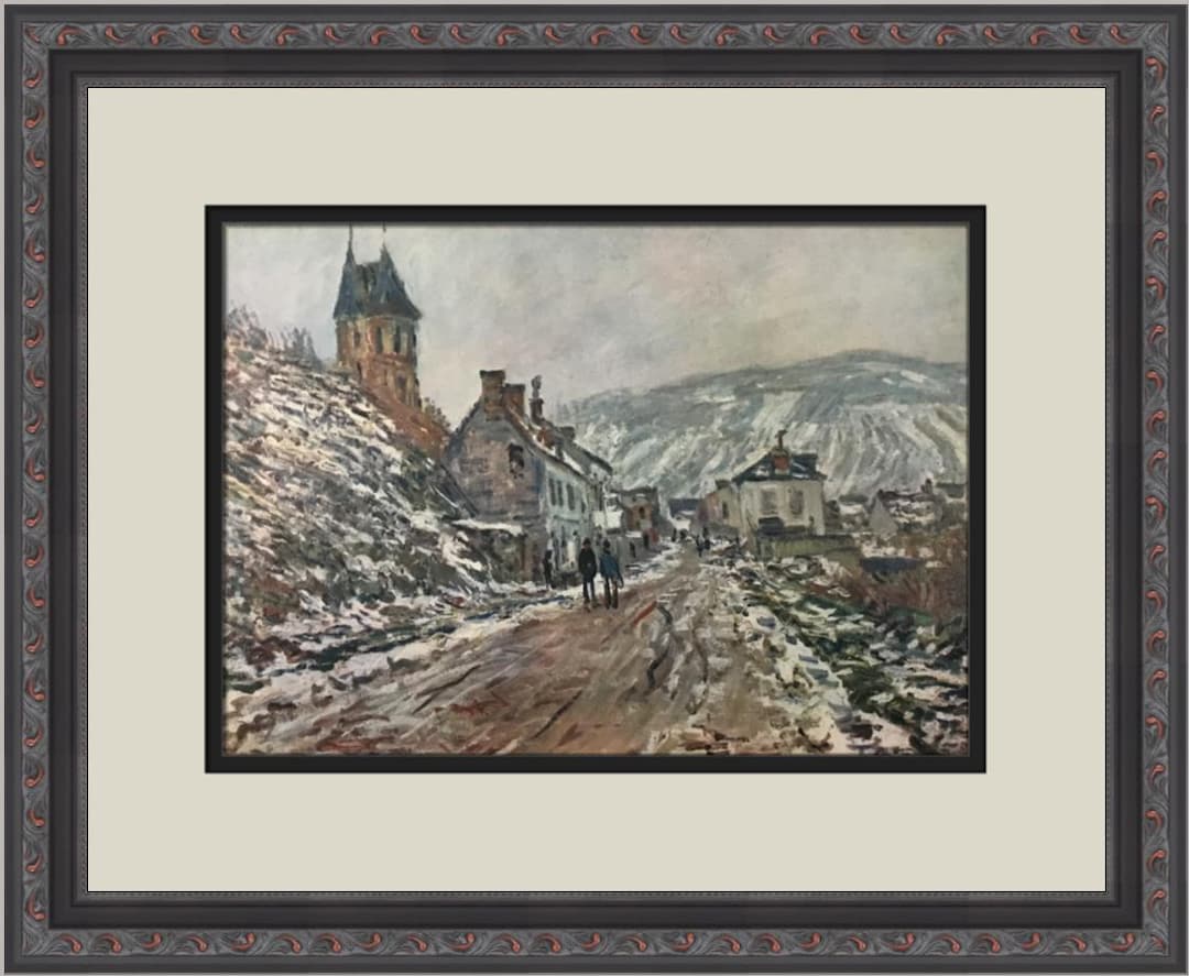 Claude Monet the Village of Vetheuil in Winter Custom Framed Print - Etsy