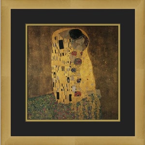 Gustav Klimt The Kiss Custom Framed Print