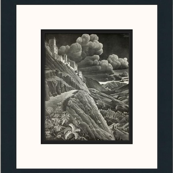 M.C. Escher Castrovalva Custom Framed Print