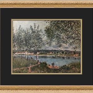 Alfred Sisley Way of the Old Ferry at By Custom Framed Print