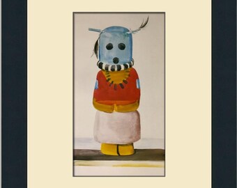 Georgia O'Keeffe Blue Headed Indian Doll wydruk w ramie na zamówienie