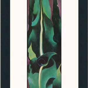 Georgia O&#39;Keeffe Corn Dark Custom Framed Print