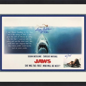 JAWS Susan Backlinie L/ED Autographed Photo Custom Framed III
