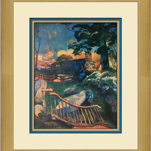 Paul Gauguin The Gate Custom Framed Print