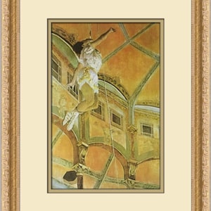 Edgar Degas Miss La La at the Cirque Fernando Custom Framed Print