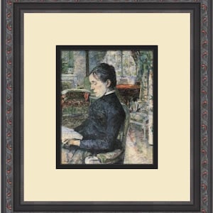 Henri de Toulouse-Lautrec de gravin Adèle de Toulouse-Lautrec aangepaste ingelijste print