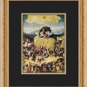 Hieronymus Bosch Haywain Custom Framed Print